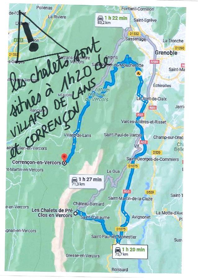 Eterpa Les Chalets De Pre Clos En Vercors Saint-Andéol Eksteriør billede